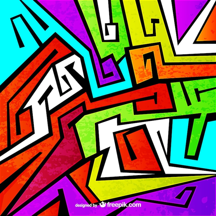 Vettore gratuito colorato vettore graffiti