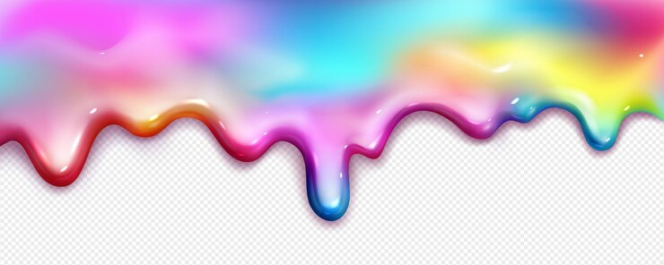 Vettore gratuito colore dell'arcobaleno goccia 3d vernice per unghie splash vettore