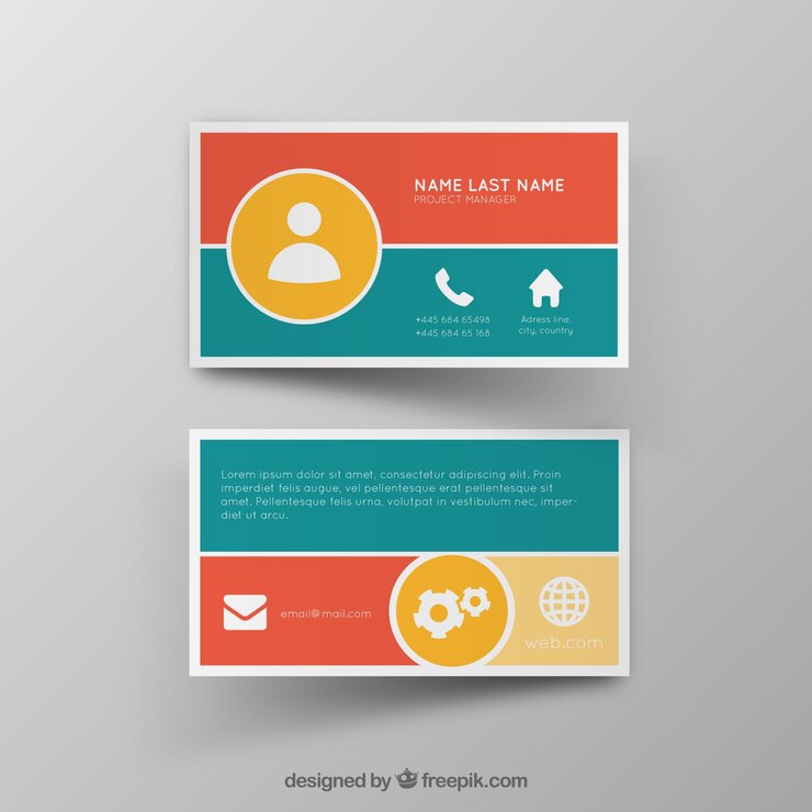Vettore gratuito colorful business card