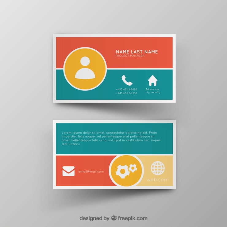Vettore gratuito colorful business card