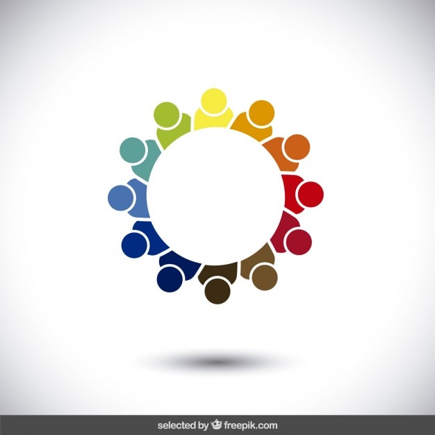 Vettore gratuito colorful circolare logo astratto