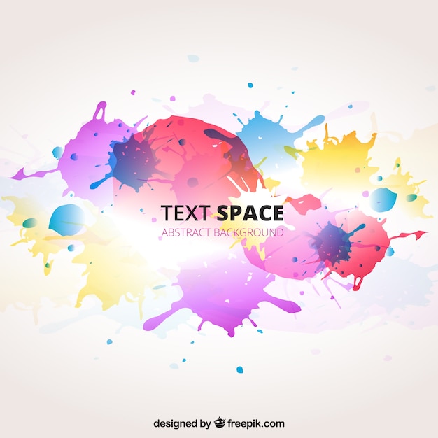 Colorful paint splashes background