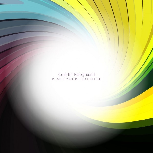 Vettore gratuito colorful swirl design d'onda di sfondo