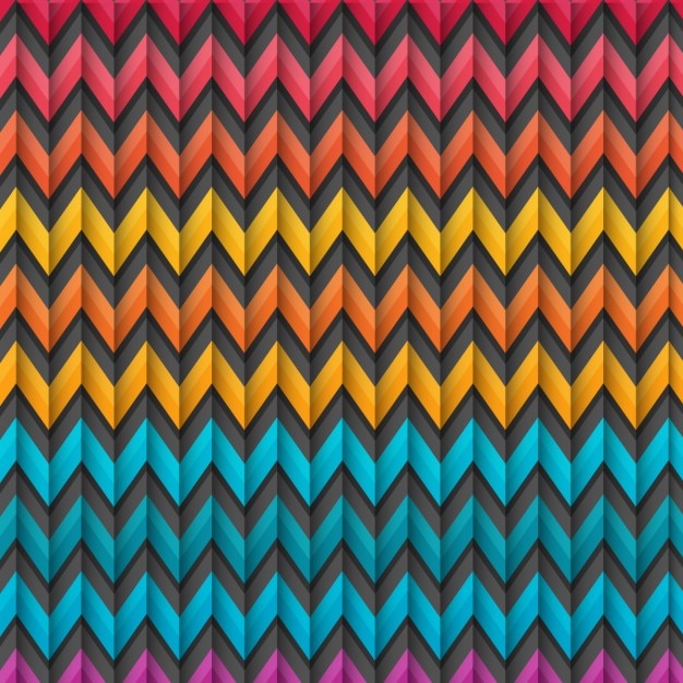 Vettore gratuito colorful zig zag sfondo