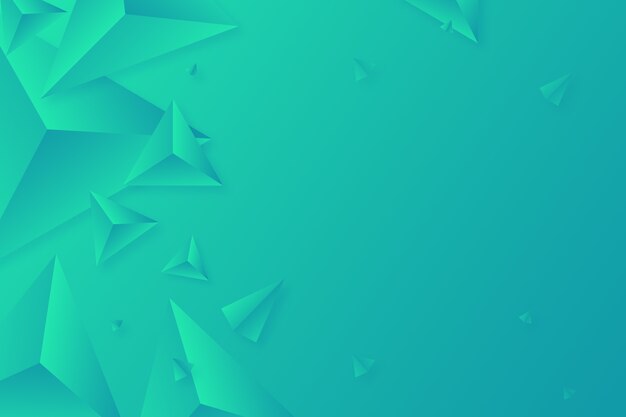 Colori vivaci per sfondo verde triangolo 3d