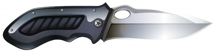 Vettore gratuito coltello da campeggio