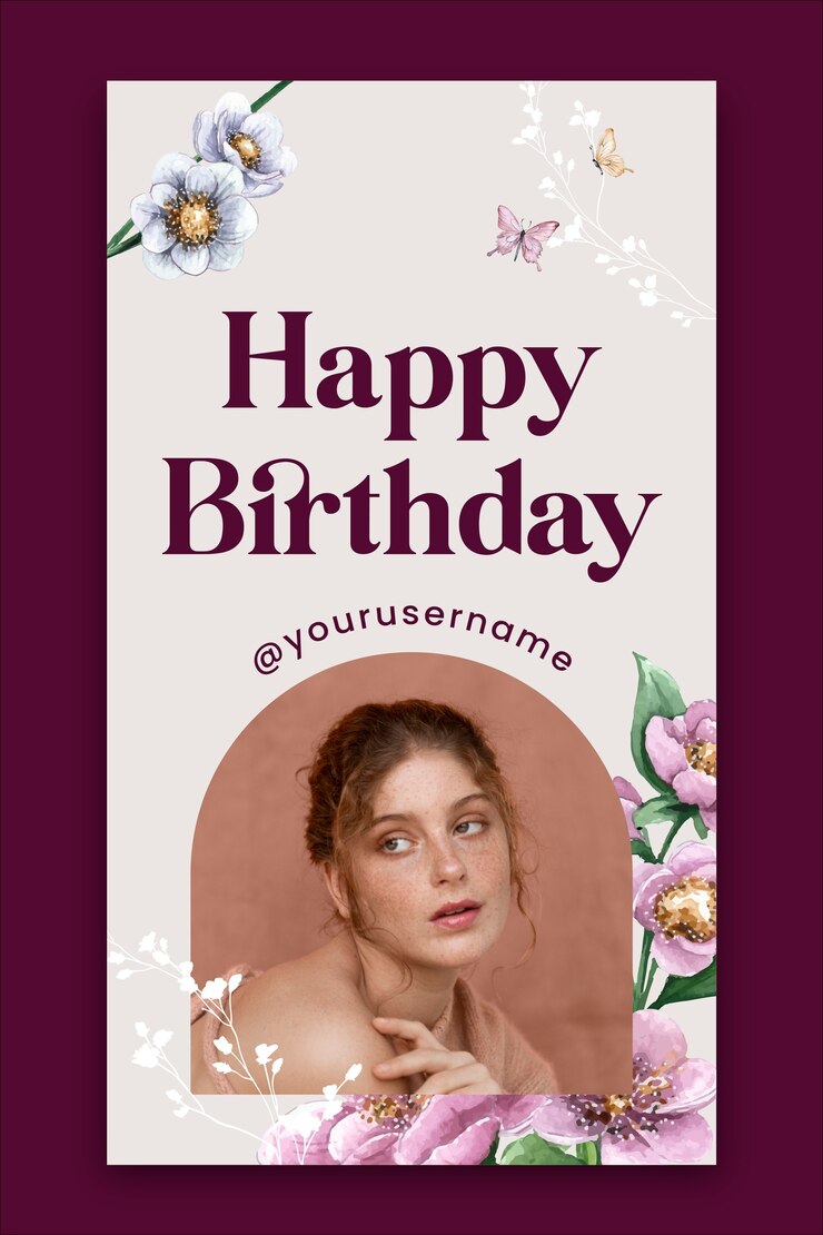 Vettore gratuito compleanno poster modello di progettazione