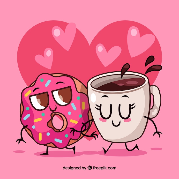 Vettore gratuito composizione d'amore originale con uno stile moderno