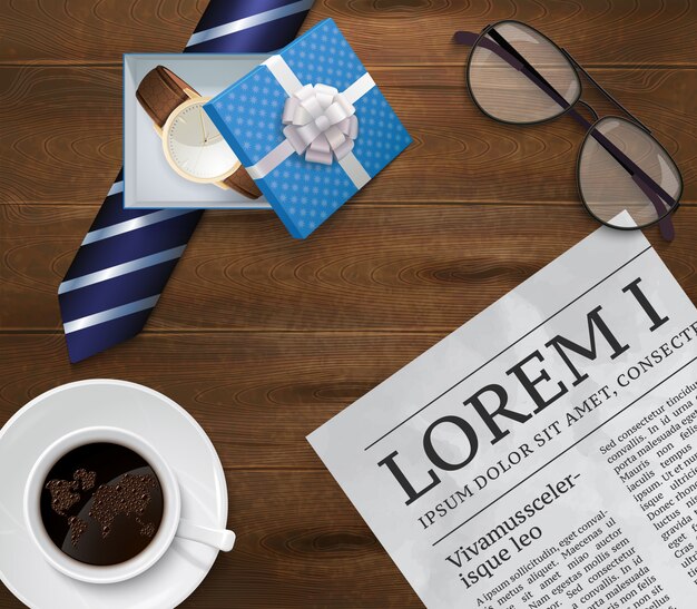 Composizione del lavoro di giorno di padri