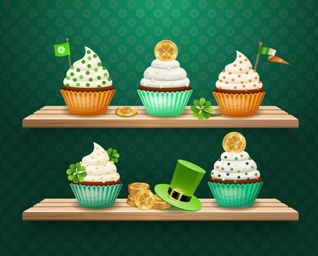 Composizione di dolci di San Patrizio