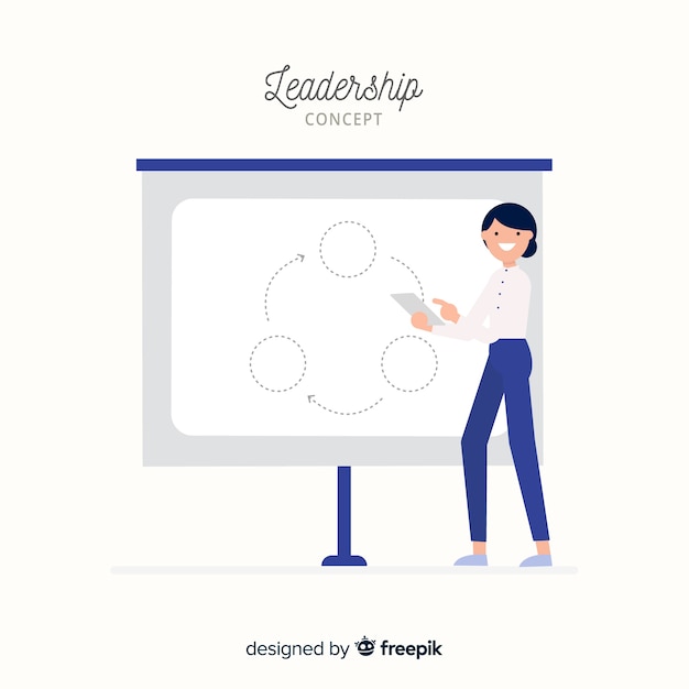 Composizione di leadership disegnata a mano originale