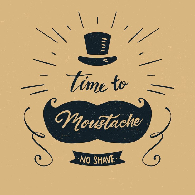 Vettore gratuito composizione di sfondo movember disegnato a mano
