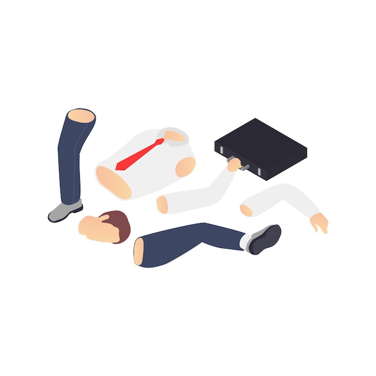Vettore gratuito composizione isometrica di frustrazione depressione burnout professionale con immagini di arti dei lavoratori