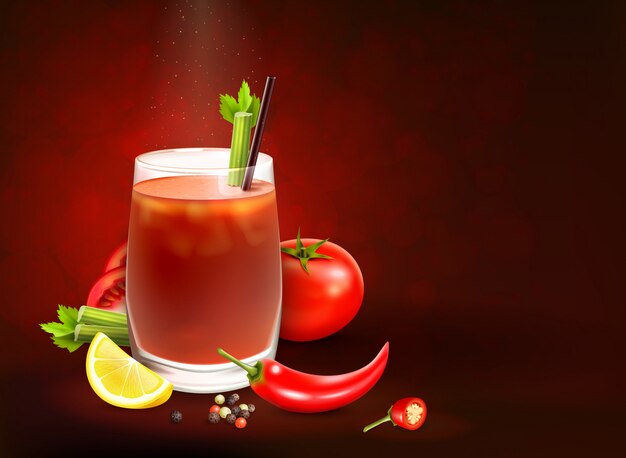 Composizione realistica cocktail