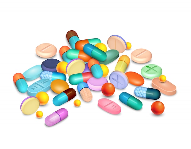 Composizione realistica medica delle pillole