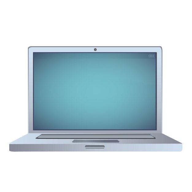Computer portatile su sfondo bianco