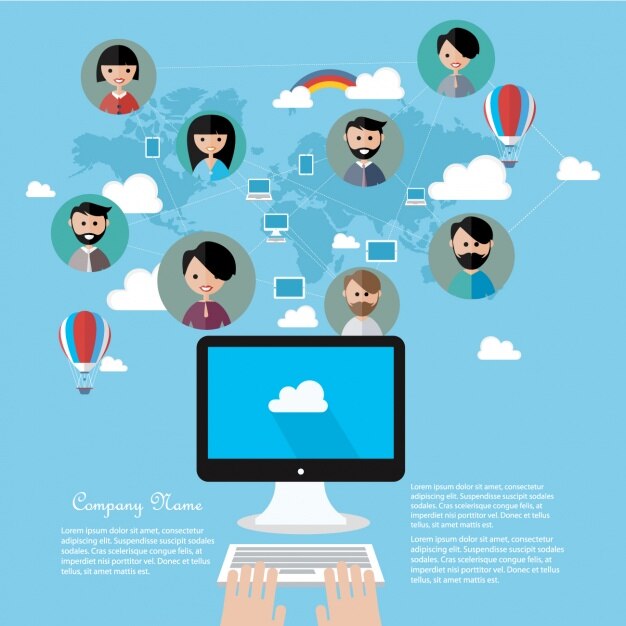 Vettore gratuito comunicazione template infografica