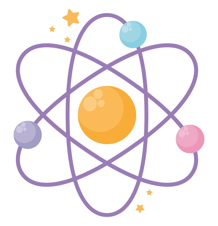 Vettore gratuito con stelle atomiche