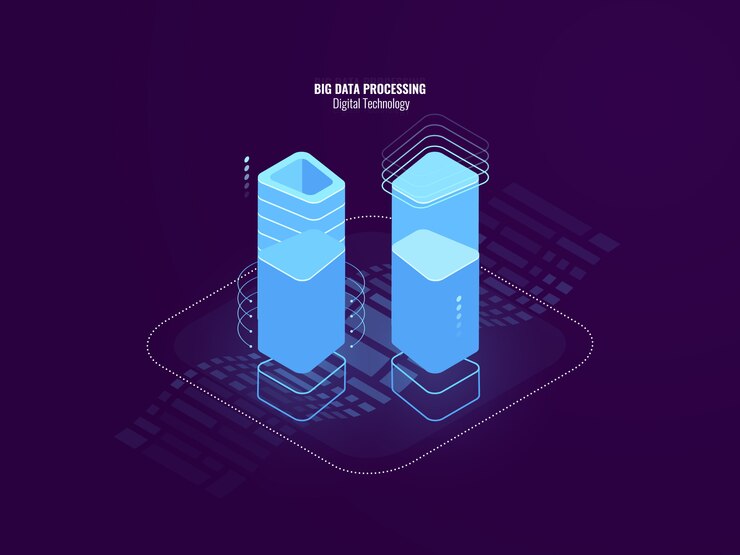 Vettore gratuito concetto astratto di tecnologia digitale astratta, azienda agricola della stanza del server, tecnologia di sicurezza di blockchain
