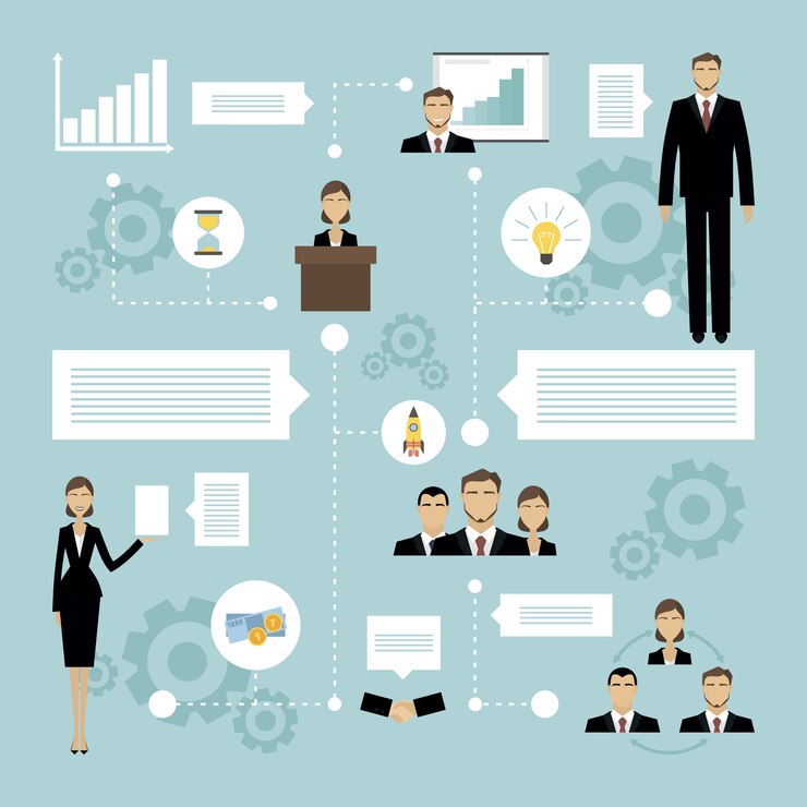 Vettore gratuito concetto business meeting