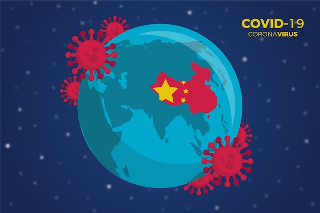 Concetto del globo di coronavirus