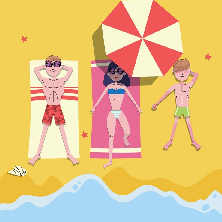Vettore gratuito concetto dell'illustrazione della gente della spiaggia