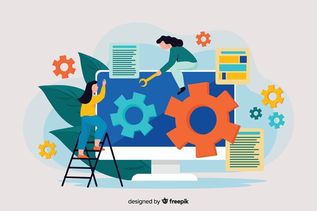 Concetto della pagina di destinazione dell'installazione del sito Web
