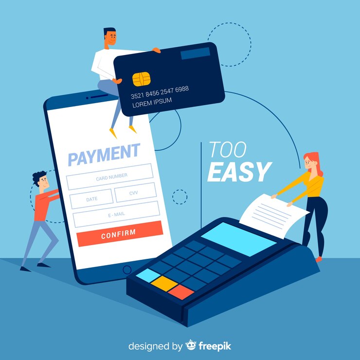 Vettore gratuito concetto della pagina di destinazione di pagamento con carta di credito