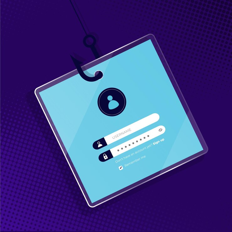 Vettore gratuito concetto di account di phishing