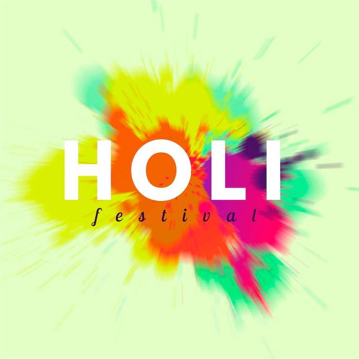 Vettore gratuito concetto di acquerello colorato con festival di holi