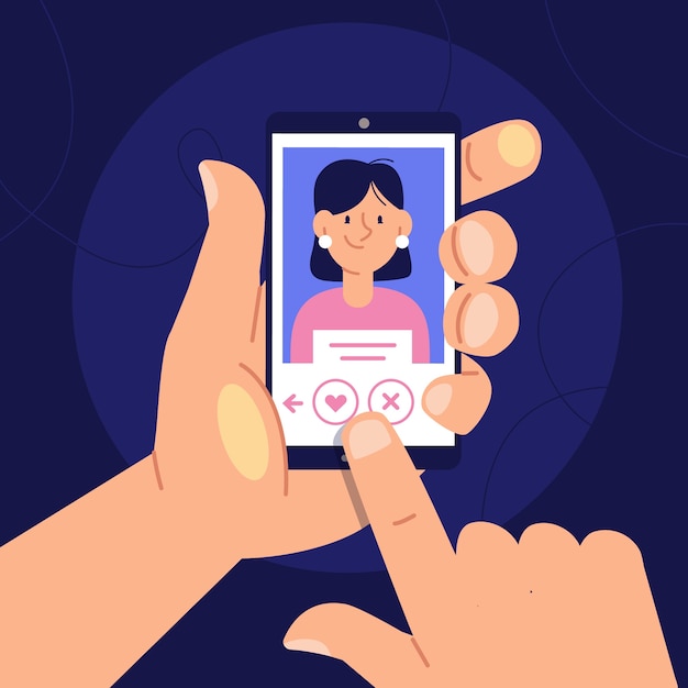 Concetto di app di incontri