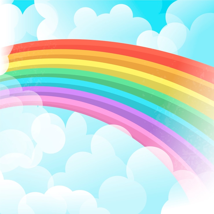 Vettore gratuito concetto di arcobaleno in design piatto