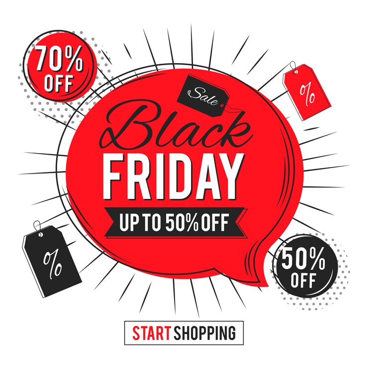 Vettore gratuito concetto di black friday disegnato a mano