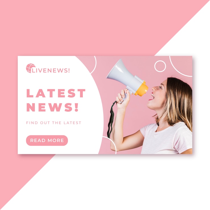 Vettore gratuito concetto di blog banner notizie