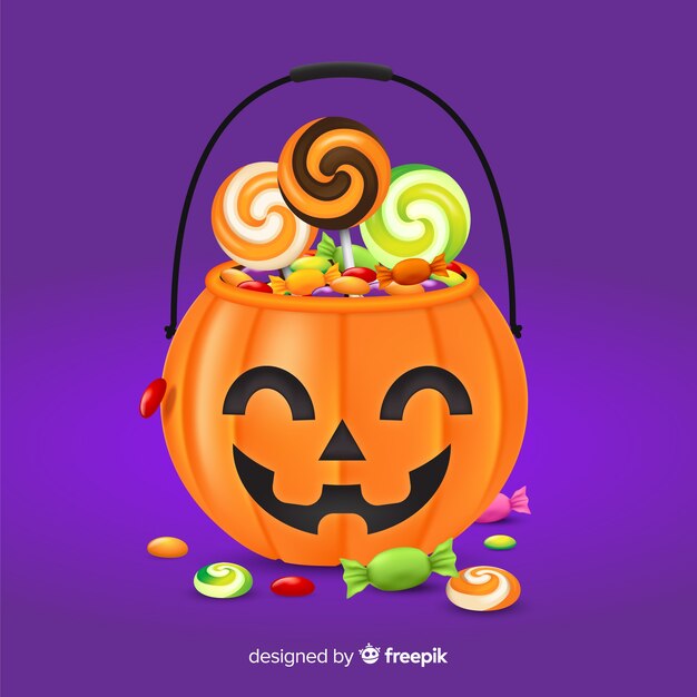 Concetto di borsa di halloween moderna