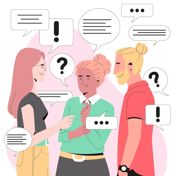 Vettore gratuito concetto di comunicazione aziendale disegnato a mano