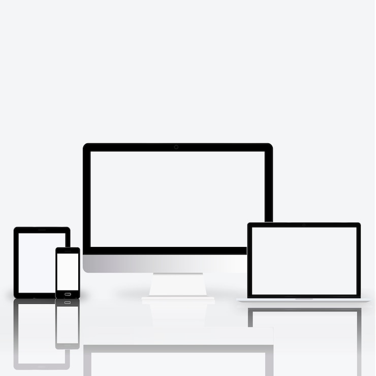 Vettore gratuito concetto di comunicazione di tecnologia elettronica del dispositivo digitale