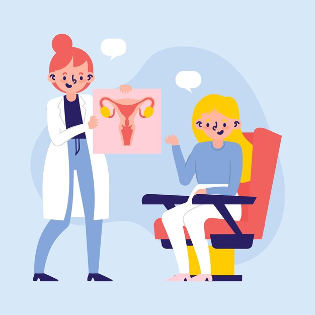 Concetto di consultazione ginecologica illustrato
