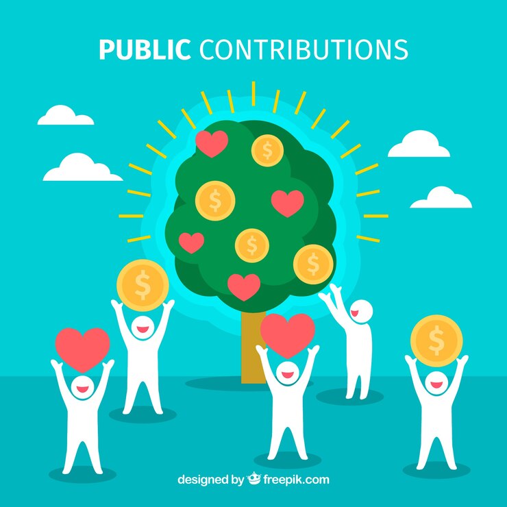 Vettore gratuito concetto di contributi pubblici