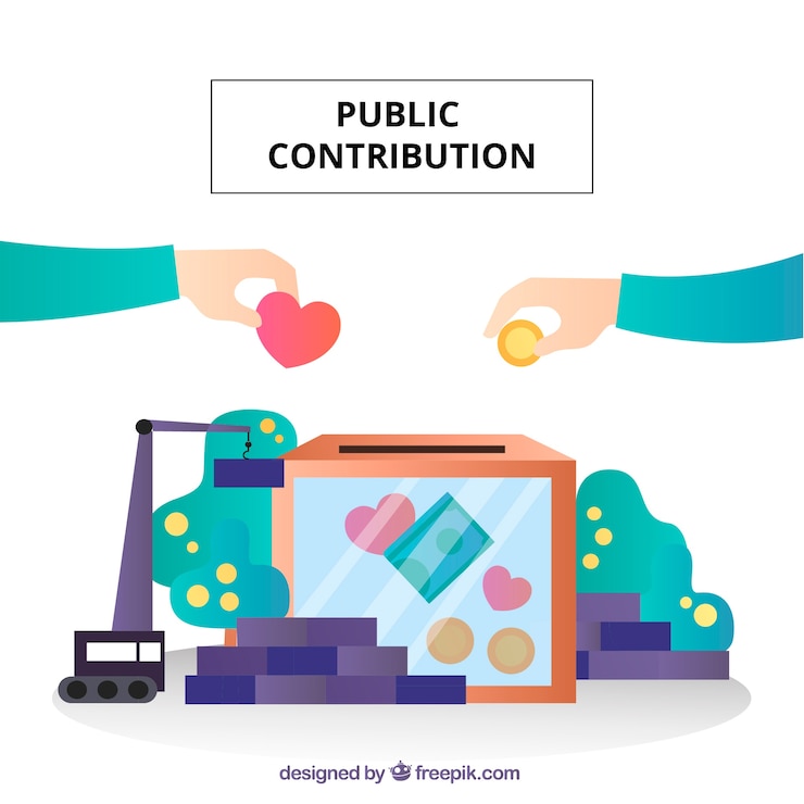Vettore gratuito concetto di contributi pubblici