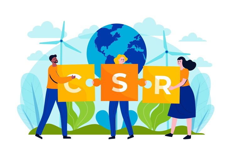 Vettore gratuito concetto di csr illustrato piatto