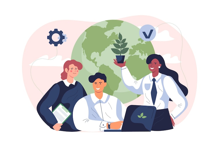 Vettore gratuito concetto di csr piatto organico illustrato