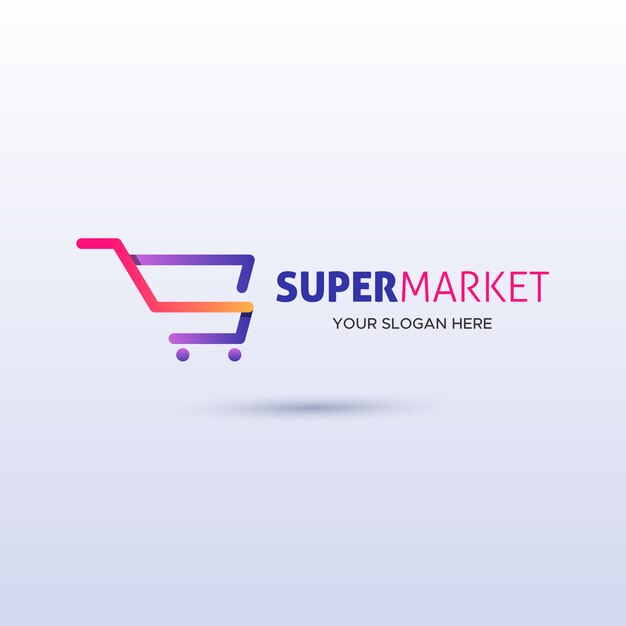 Concetto di design del logo del supermercato