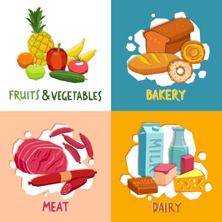 Vettore gratuito concetto di design del supermercato