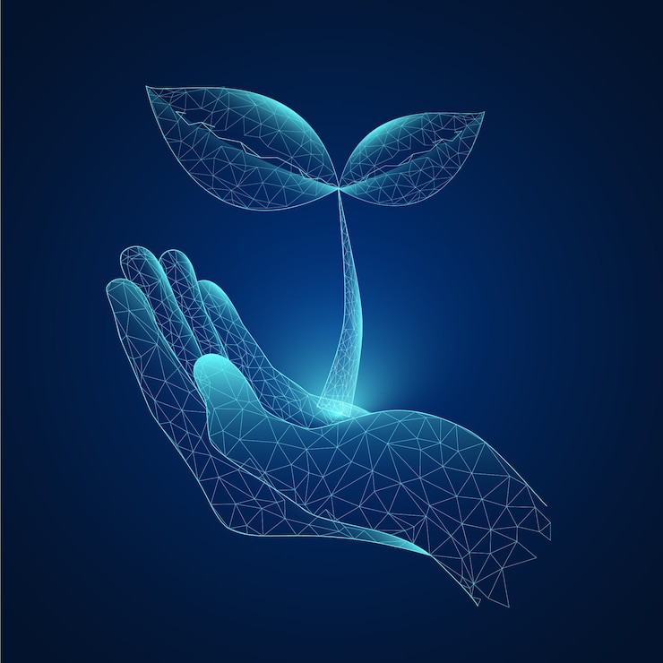 Vettore gratuito concetto di ecologia tecnologica