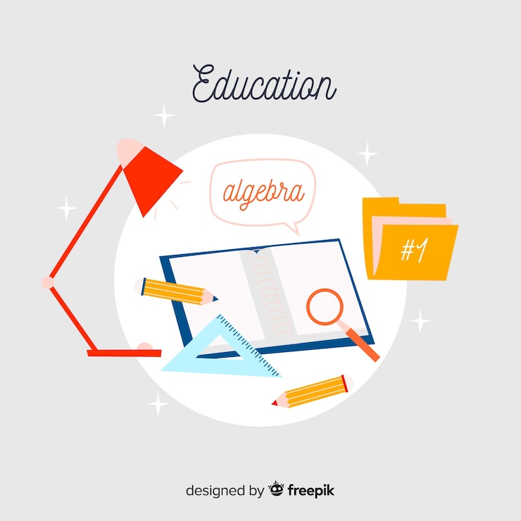 Vettore gratuito concetto di educazione colorato con design piatto