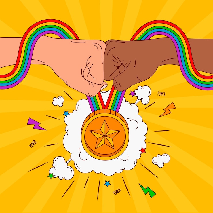 Vettore gratuito concetto di evento del pride day