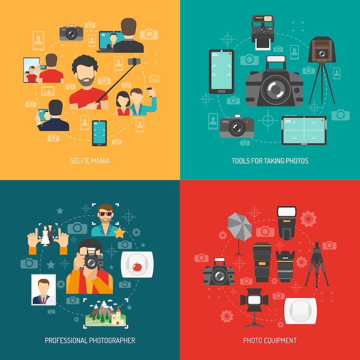 Vettore gratuito concetto di fotografia