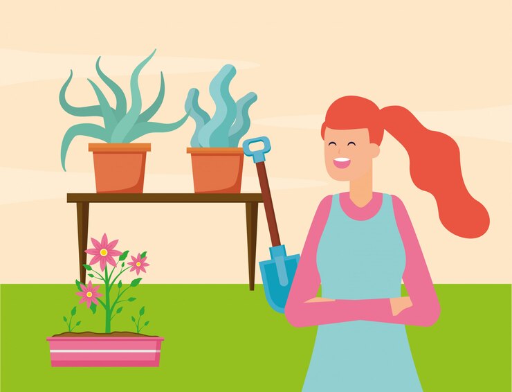 Vettore gratuito concetto di giardinaggio