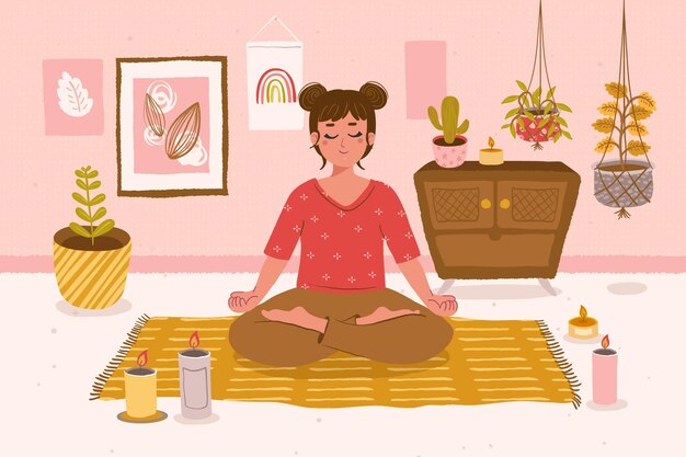 Concetto di hygge disegnato a mano